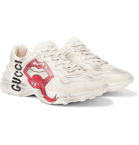 gucci basket rhyton|Gucci rhyton distressed sneakers.